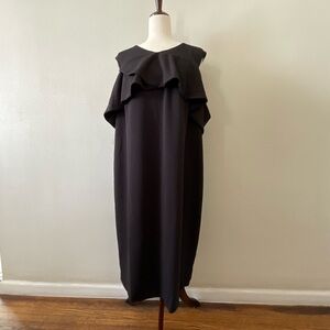 Rachel Roy Jolie Cold Shoulder Crepe Sheath Plus Size Dress Size 22W Black New